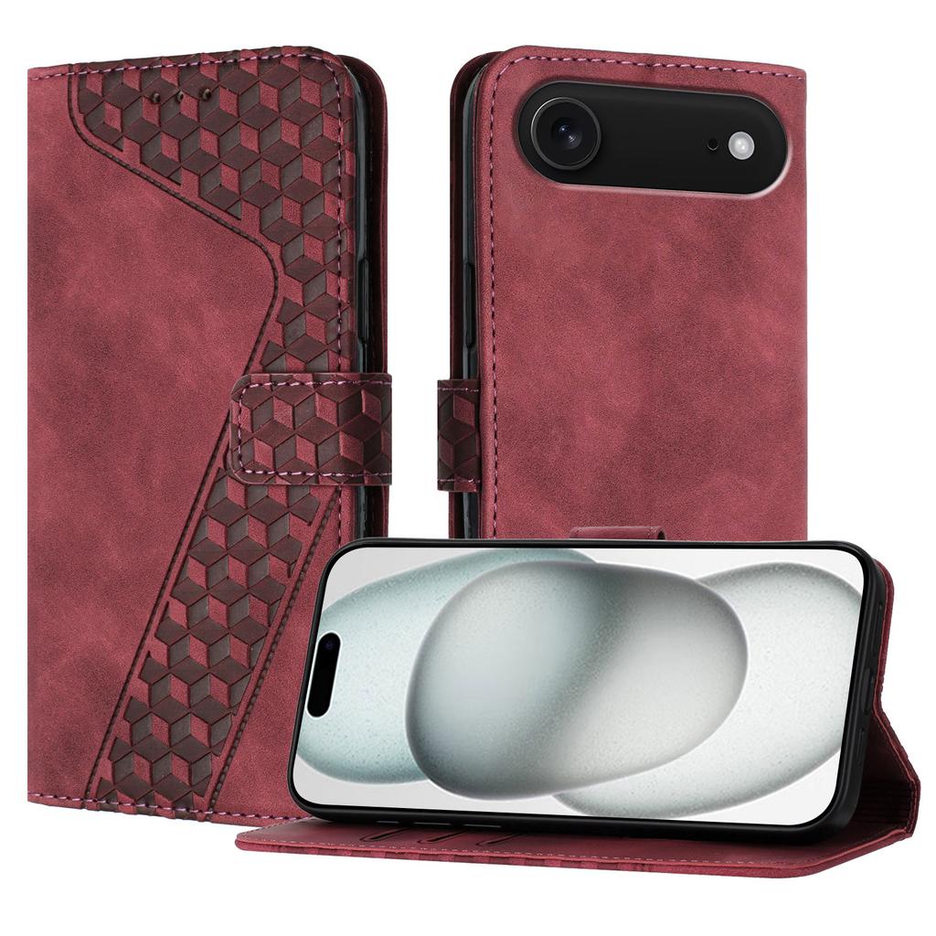 Для iPhone Кожаный чехол Air 7-образный узор Кошелек Подставка Противоударный чехол для телефона