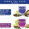Clitoria Tea Set: Masala with Spices and Lemon (100 G), Blue Tea Indian Chai Masala & Purple Tea Spiced Lemon Set, Blue Tea