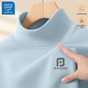 JEANSWEST LIFE Мужская свободная термофутболка с длинным рукавом, воротником-стойкой и двусторонним флисом