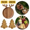 Christmas Tray Plate Elk Christmas Tree Appetizer Platter Sushi Dishes Salad Sashimi Wooden Shaped Candy Dish Snack Dessert