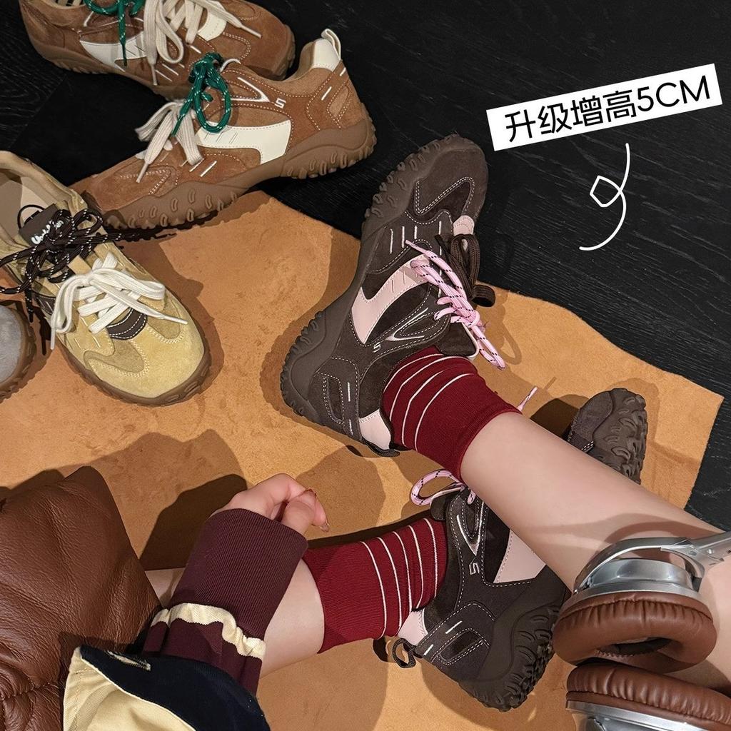 Shantika~ Немецкие кроссовки с толстой подошвой для женщин, весна-лето 2025, новые ретро-универсальные кроссовки в тон цветам Forrest Gump sne