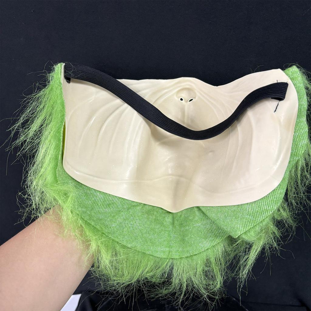 Рождественская зеленая маска на пол-лица из латекса