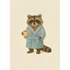 Funny Otter Toilet Paper Duck Reading on Toilet Poster Raccoon Animal Wall Art Bathroom Canvas Painting Print Nursery Home Decor