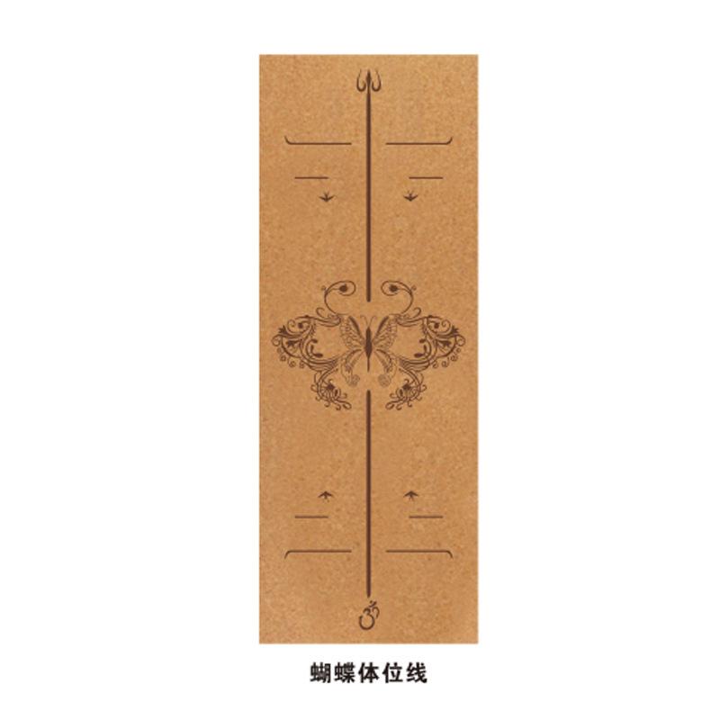 Коврик для йоги из пробкового каучука, расширяющий коврик для фитнес-упражнений, нескользящий коврик для йоги, коврик для йоги