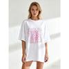 Black Oversized T-Shirt With Pink Let's Go To The Ghouls Halloween Print For Casual Wear And Party Outfits