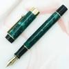 Jinhao 100 Classic Fountain Pen, Green Celluloid, Fine Nib, Converter and Pen Case Set
