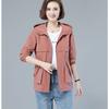 Women Spring Fashion Elegant Hooded Jacket Autumn Female New Stitching Loose Short Zipper Top Korean Coat Lady
