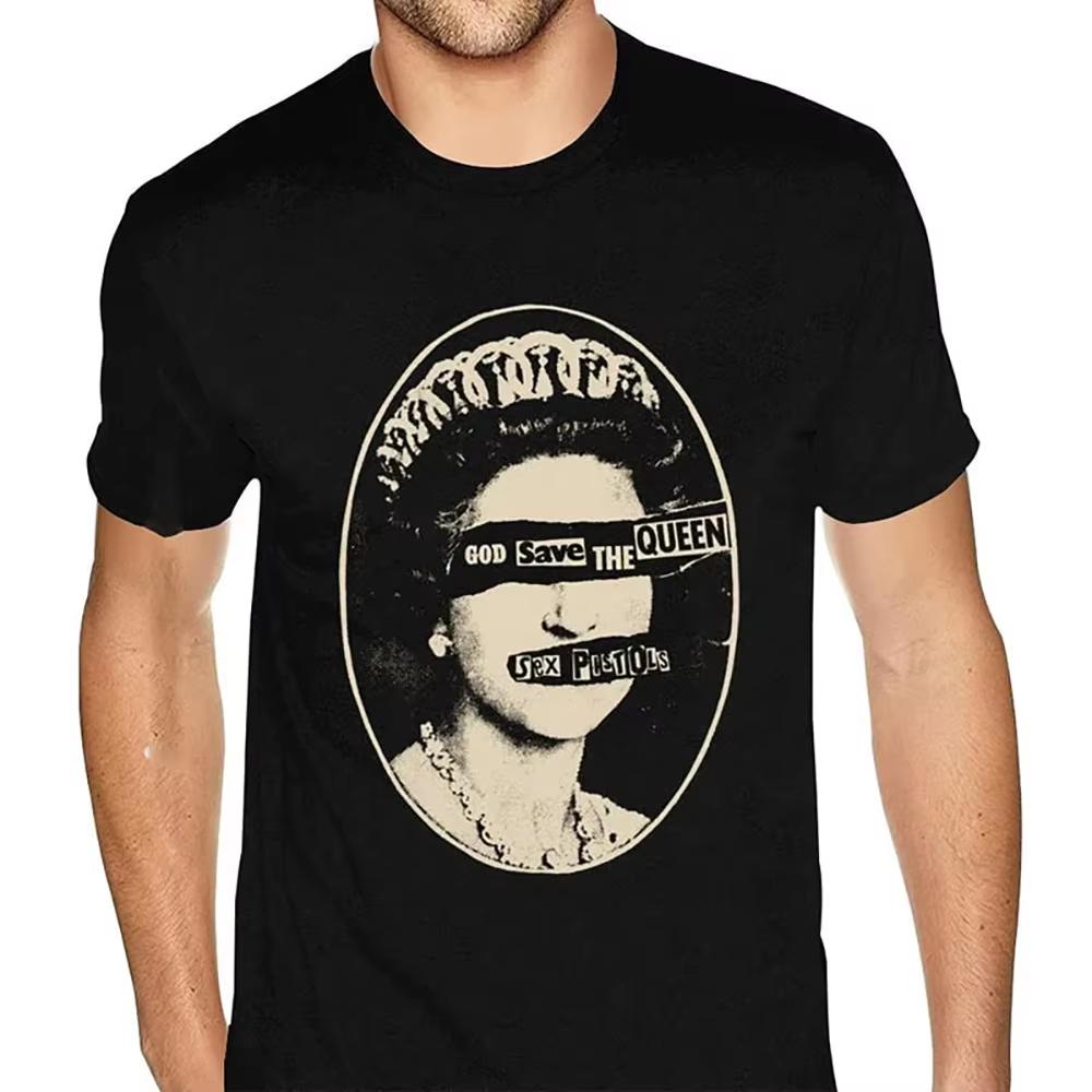 JRJZ Летняя футболка с принтом God Save The Queen, мужская, оверсайз, аниме-мода, новая повседневная футболка для мужчин ROLI