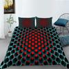 3D Digital Printed Bedding Honeycomb Pattern Down Duvet Cover Set Bedroom Duvet Cover Pillowcase Single/double Bed Full Size Home Decoration
