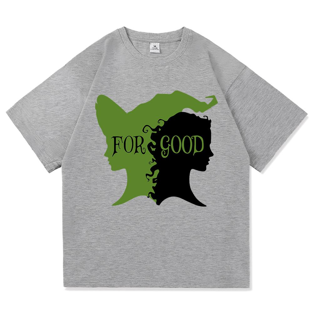 Злая Перемена к Лучшему Футболка Горячая Мода Мужская Харадзюку Эстетика Эльфаба Глинда Футболка Унисекс Высококачественные Хлопковые Футболки