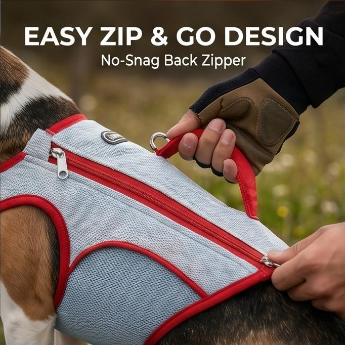 Color-Block Breathable Summer Cooling Vest Lightweight for Medium & Large Dogs Outdoor Daily Walks Hiking