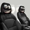 Car Headrest Covers with Funny Big-Eyed Cartoon Prints, Suitable for Travel/Daily Commute/Car Interior Decoration
