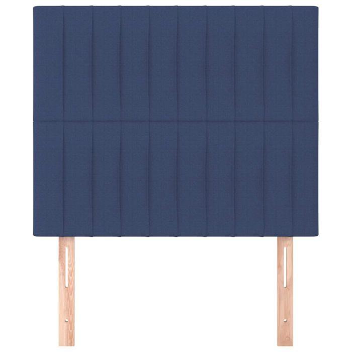 Maison Exclusive - Tête de lit Bleu 100x5x118/128 cm Tissu