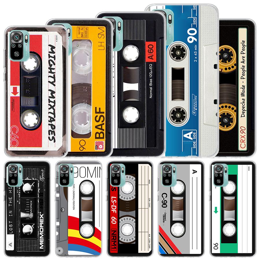 Vintage Magnetic Old Tape Cassette Soft Case For Xiaomi Redmi Note 14 13 12S 11S 10S 12 Pro Plus Phone Cover 11 10 11E 11T Note1