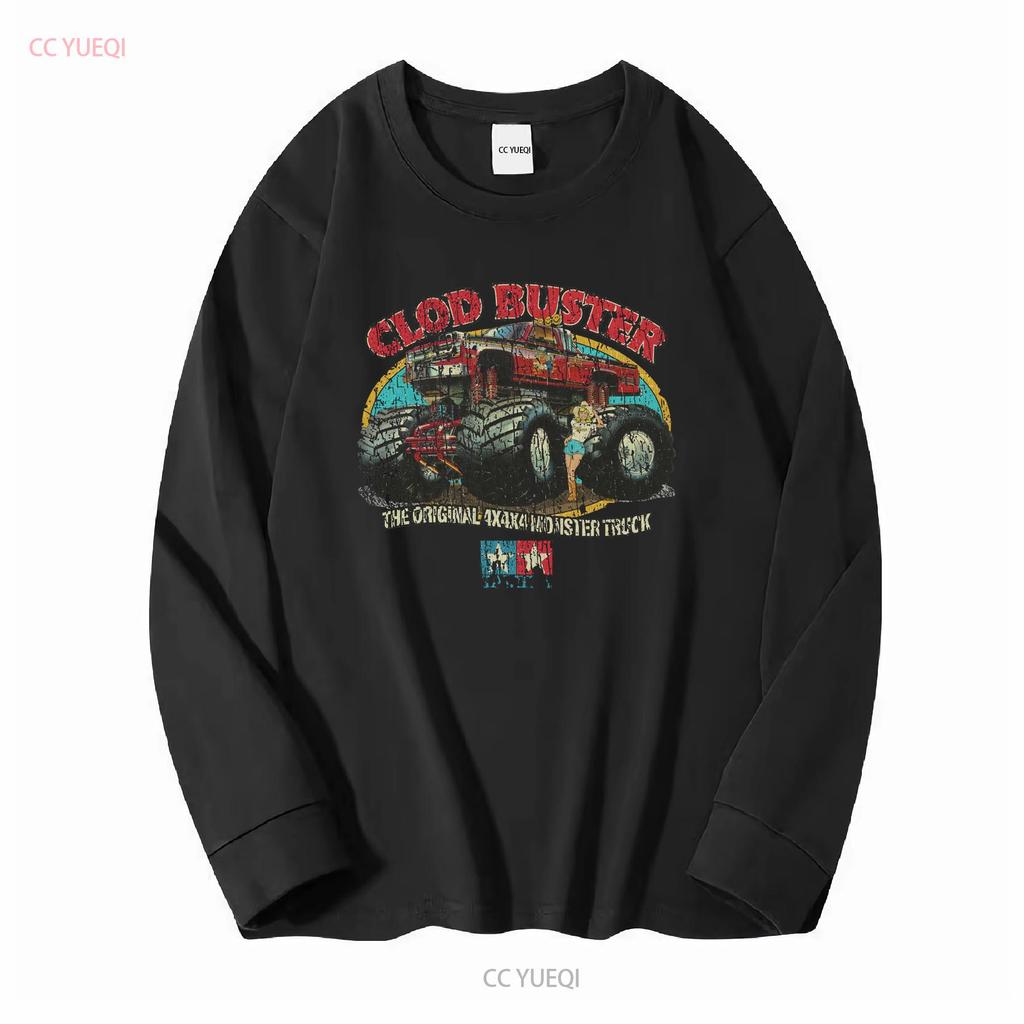 Clod Buster 4x4x4 Монстр-трак 1987 Винтажная мужская футболка с длинным или коротким рукавом винтажная Стирка homme Повседневная мода