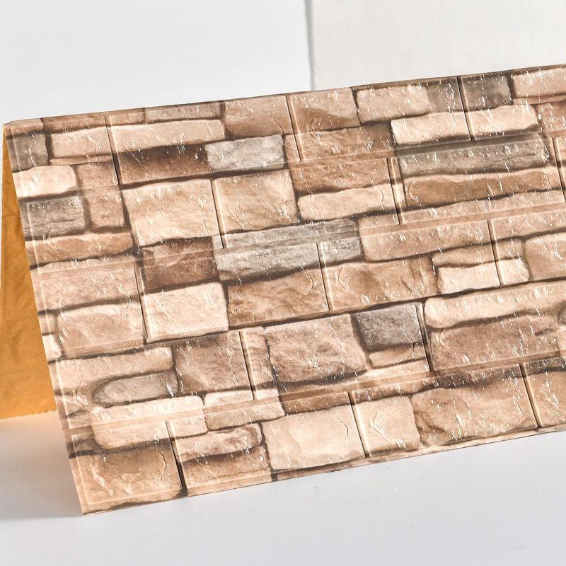 High Quality 3D Foam Wall Panel Brick Retro Wallpaper Ceiling Self Adhesive Wallpaper Background Wall Home Decoration 35cmX30cm 3/5/10Pcs