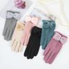 Fashion Grace Lady Gloves Women Winter Cute Bow-Knot Touch Screen Driving Warm Windproof Glove Mittens