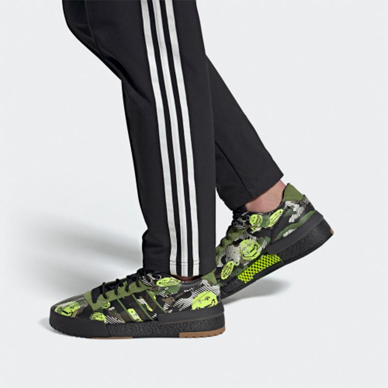 adidas Оригинальные кроссовки Rivalry Rmlow из синтетической кожи, дышащие кроссовки с низким верхом, унисекс, зеленый, черный GZ7841