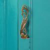 Пара латунных дверных ручек для входной двери новейшего дизайна Peacock Design длиной 11 дюймов — антикварная ручка-скоба, упаковка из 2 шт.