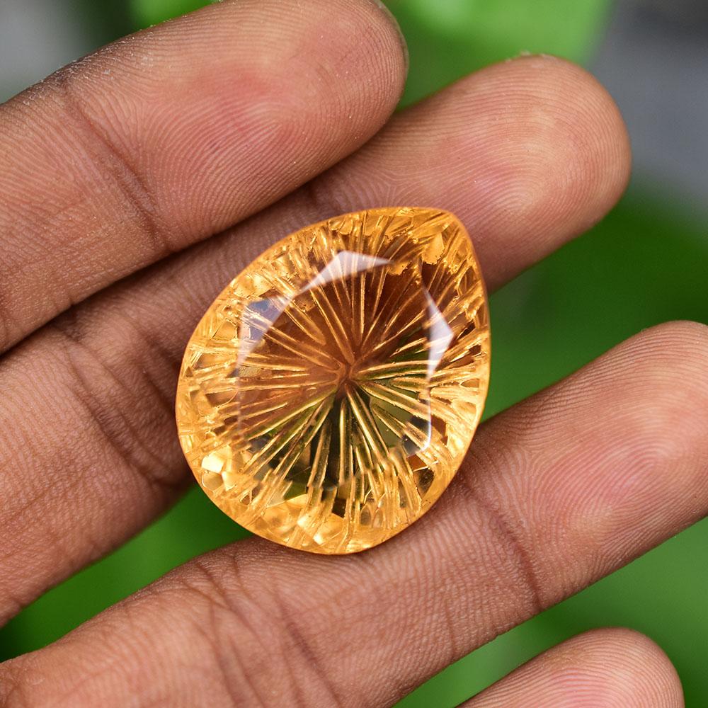 Natural Topaz Loose Gemstone Pear Cut 56 ct Peach for Jewelry Making for Jewelry Making and Crafts