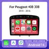 Android 14 Car Radio Carplay мультимедийный плеер для Peugeot 408 для Peugeot 308 308 SW 2012- 2020 Android Auto Car GPS плеер