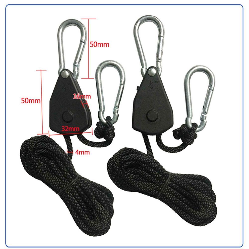 4pcs Adjustable Kayak And Canoe Boat Bow Strap Black Metal Wheel Stern Rope Lock Tie Down Strap 1/8 Inch Heavy Duty
