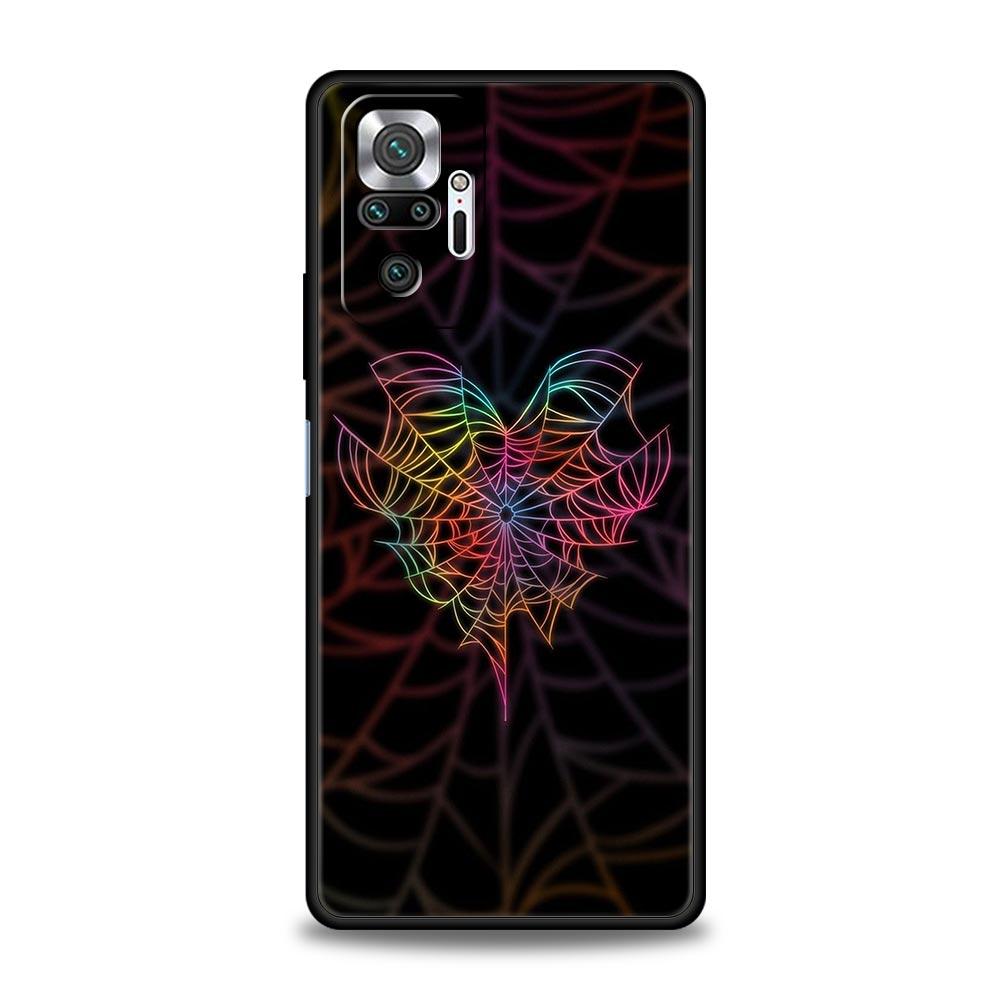 Чехол для телефона 'Паутина' для Redmi 14C 10C Note 15 14 13 12 10 11 K40 Pro Plus 5G Мягкий ТПУ Ударопрочный Корпус Fundas Capas Сумки