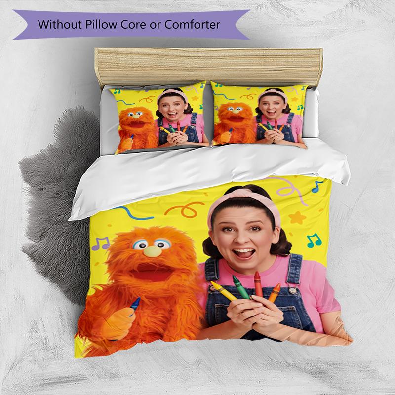 3pcs Ms. Rachel1 pattern bedding set duvet cover set includes duvet cover &pillowcases, perfect all season bedroom decoration & gift
