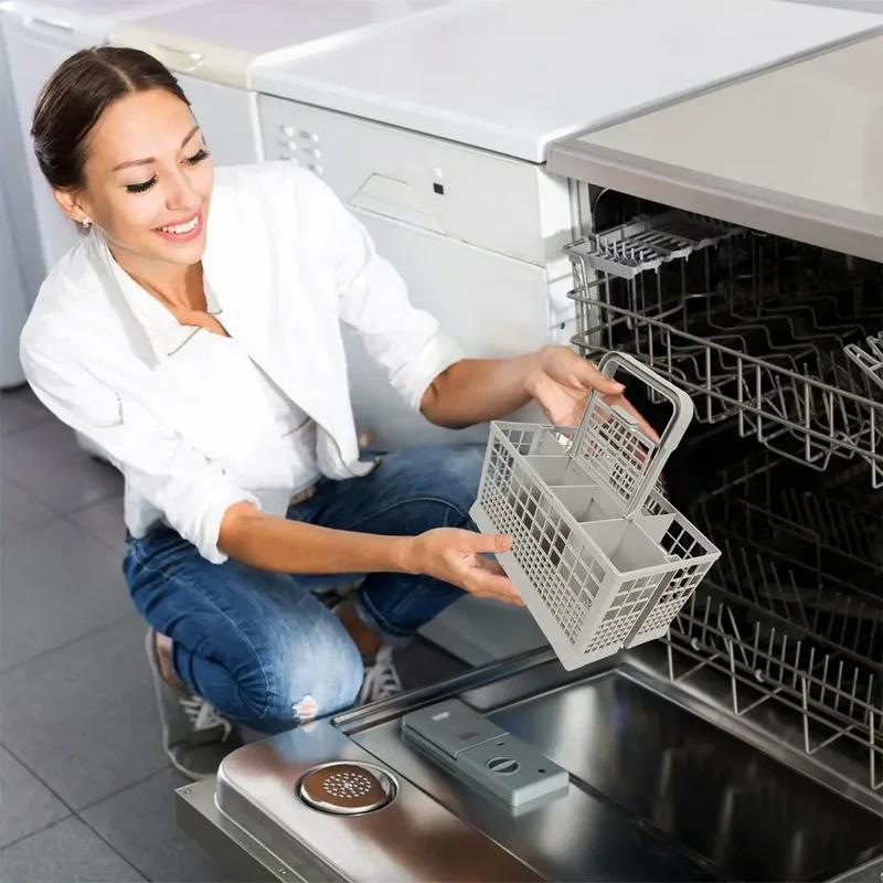 Универсальная корзина для столовых приборов для посудомоечной машины, складная кухонная посуда, сушилка, сменный аксессуар для посудомоечной машины, 1/2 шт.