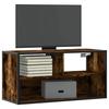 VidaXL TV Cabinet Smoked Oak 80x31x39.5 Cm Engineered Wood and Metal, TV Stand, Media Cabinet, TV Console, HiFi Cabinet, 848926