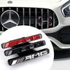 1Pcs 3D ABS AMG Emblem Car Front Grill Badge Sticker Auto Accessories for Mercedes Benz W211 W203 W204 W210 W124 AMG W202 W212