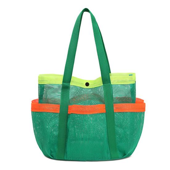 Mesh Beach Bag Mesh Shower Storage Bag Large Capacity Tote Beach Bag Toiletries Towels