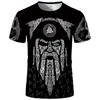 Summer Viking Warriors T-shirt for Men Short Sleeve Harajuku T Shirt Men's Unisex Tops Loose Tee Casual Clothes Oversized