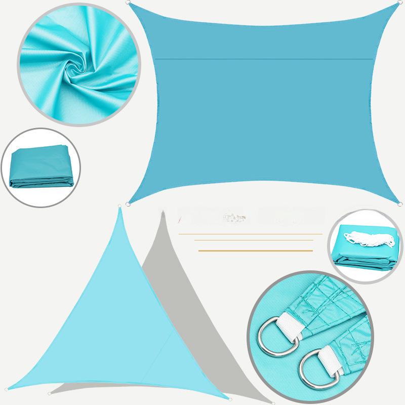 3x3x3 м водонепроницаемый устойчивый к УФ-излучению треугольный солнцезащитный парус для сада, бассейна или двора