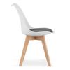 MARK chair black and white / natural legs x 3