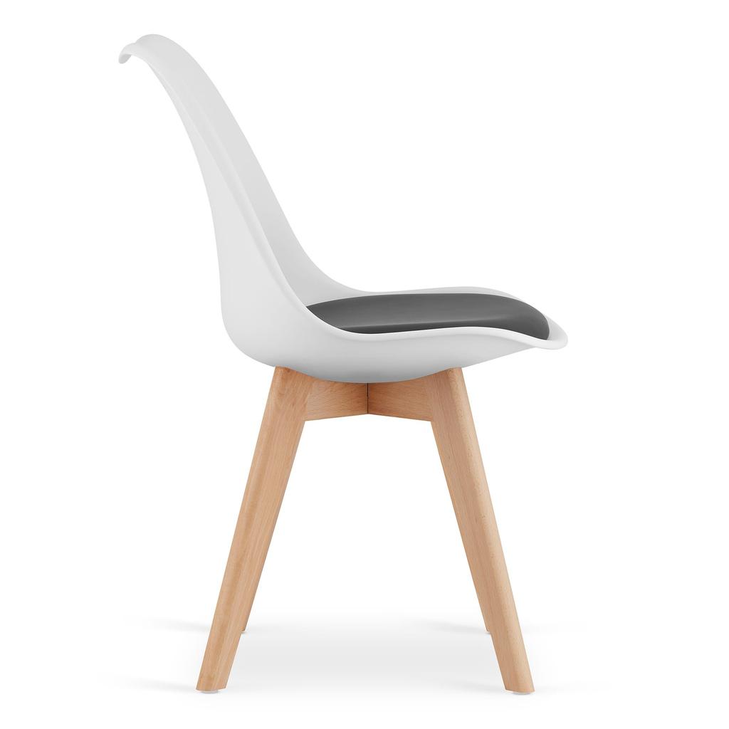 MARK chair black and white / natural legs x 3