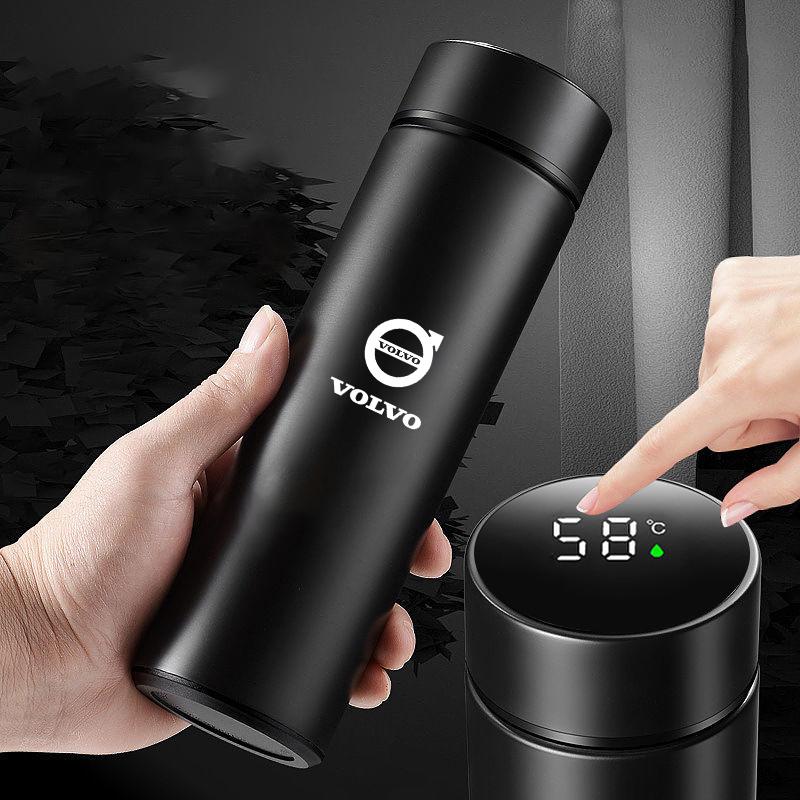 500ML Temperature Display Thermos Cup Stainless Steel Vacuum Insulated Cup For Volvo S40 S80L S60 S90 XC40 XC60 XC90 V40 V60 V90