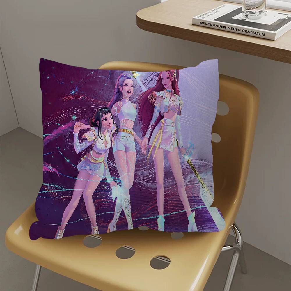 Cartoon Movie Kpop Style Demon Hunters-A Cushion Cover Decorative Pillow Sofa Home Decor Case Pillow Cases