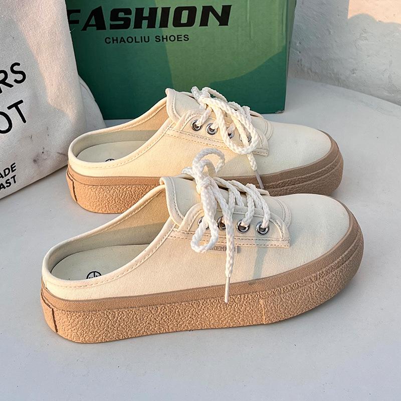 Однопедальные повседневные туфли для сноуборда Baotou, женские тапочки 2025 года, новые, с толстой подошвой, старые парусиновые туфли