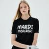 [mardimercredi] ВЯЗАНЫЙ ТОП С ЛОГОТИПОМ-КИСТЬ, ПОЛУРУКАВ_ЧЕРНЫЙ БЕЛЫЙ