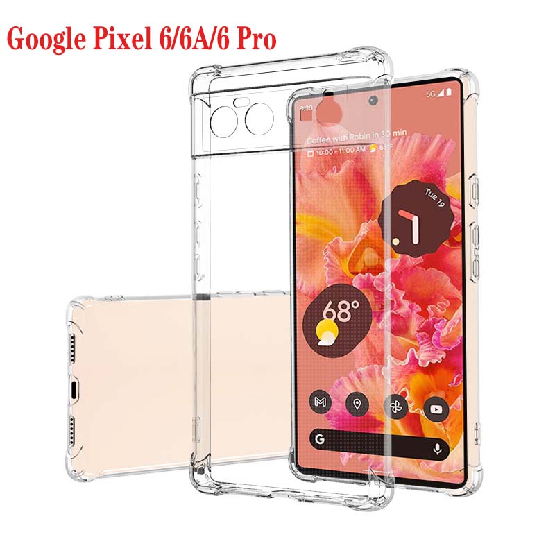 Прозрачный чехол-подушка толщиной 1,5 мм для Google Pixel 6 Pro 6A, противоударный, из мягкого силикона, прозрачная накладка на телефон Pixel6 Pro