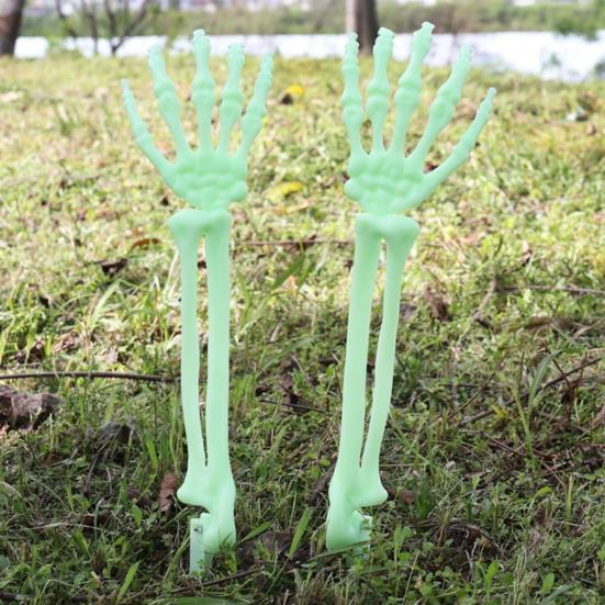 Хэллоуин Скелет Декорация Колышек Реалистичная Рука Скелета Рука с Колышком для Газона Наружный Череп Кость Дворовый Знак для Сада Газона Кладбищенский Декор