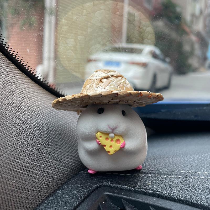 Car Decoration Hamster Car Accessories New Console Cute Doll Car Interior Pendant Car Decoration Cool Car