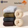 Extra Thick Fleece-Lined Wool Socks for Men & Women - Warm Mid-Calf Winter Socks