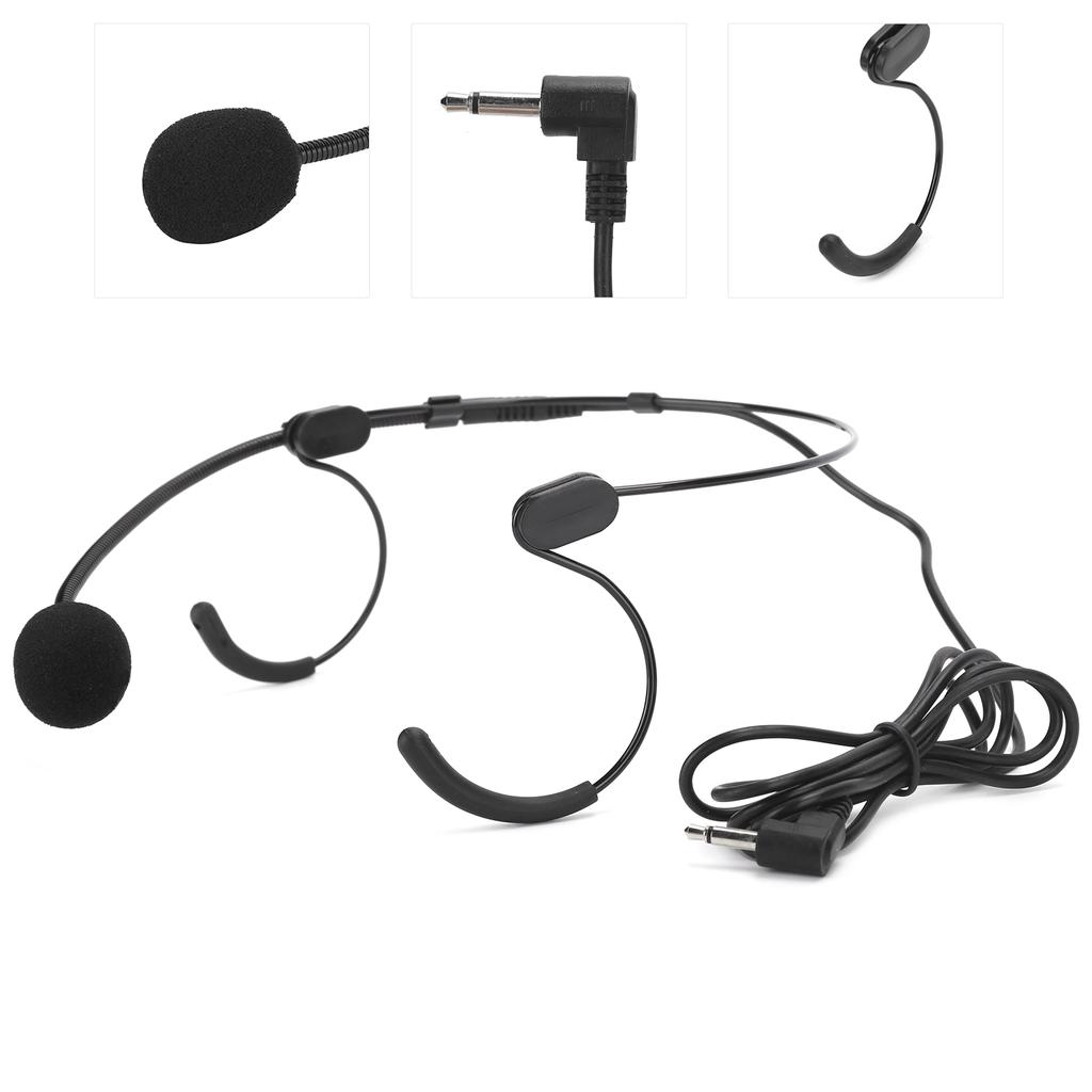 Headset Condenser Microphone Mic 3.5mm Plug for Wireless Speaker Teaching Megaphone Meeting Speech