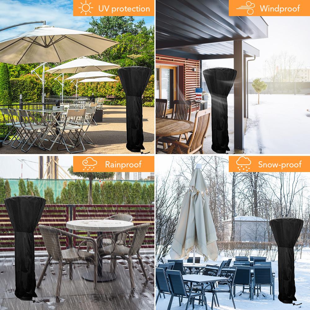 Крышка обогревателя для патио, водонепроницаемая, ветрозащитная, для наружного сада, крышка для обогревателя, прочный Оксфордский обогреватель