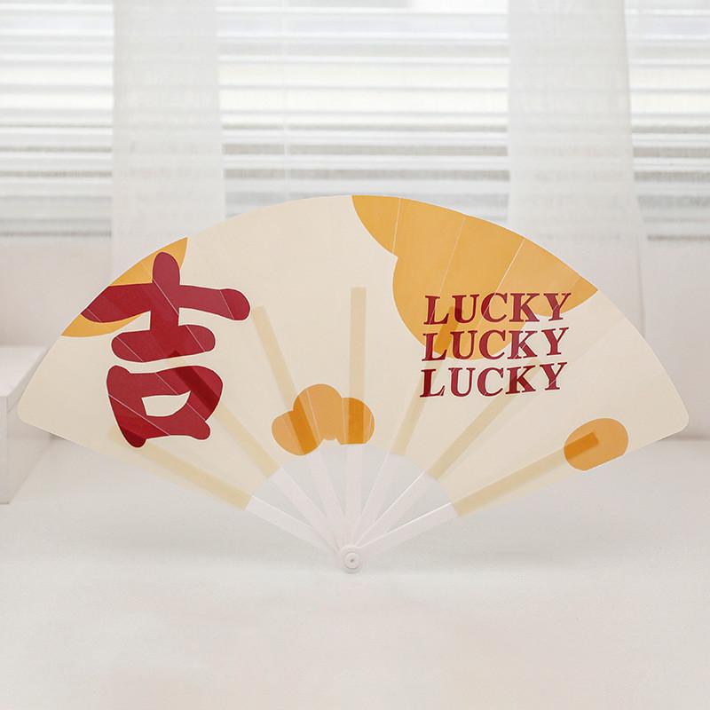 Вдохновляющие слова в китайском стиле, добрые пожелания, литературное искусство, складной веер, летний портативный студенческий портативный веер, милые мультяшные ручные веера