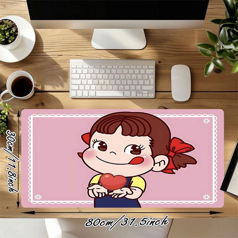 1PC Cartoon Heart Large Durable Mouse Pad Suitable for Office Desks, Gaming Desktops.Non-Slip Back P50