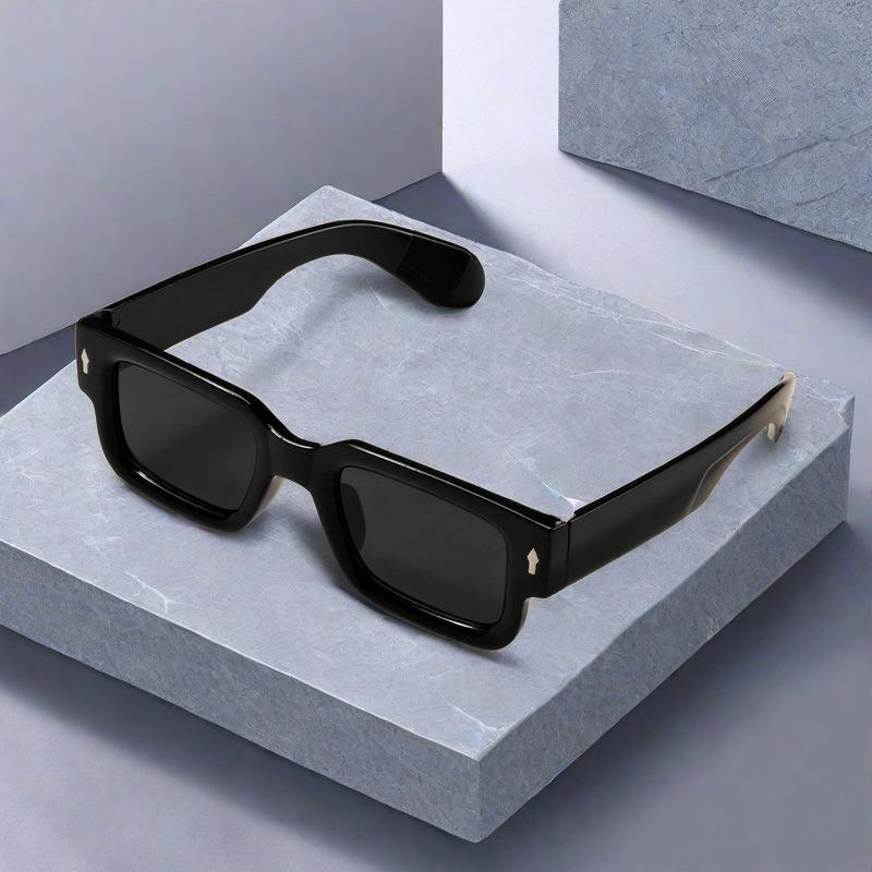 Ретро мужские квадратные солнцезащитные очки для женщин винтажные заклепки солнцезащитные очки модные прямоугольные оттенки петли UV400