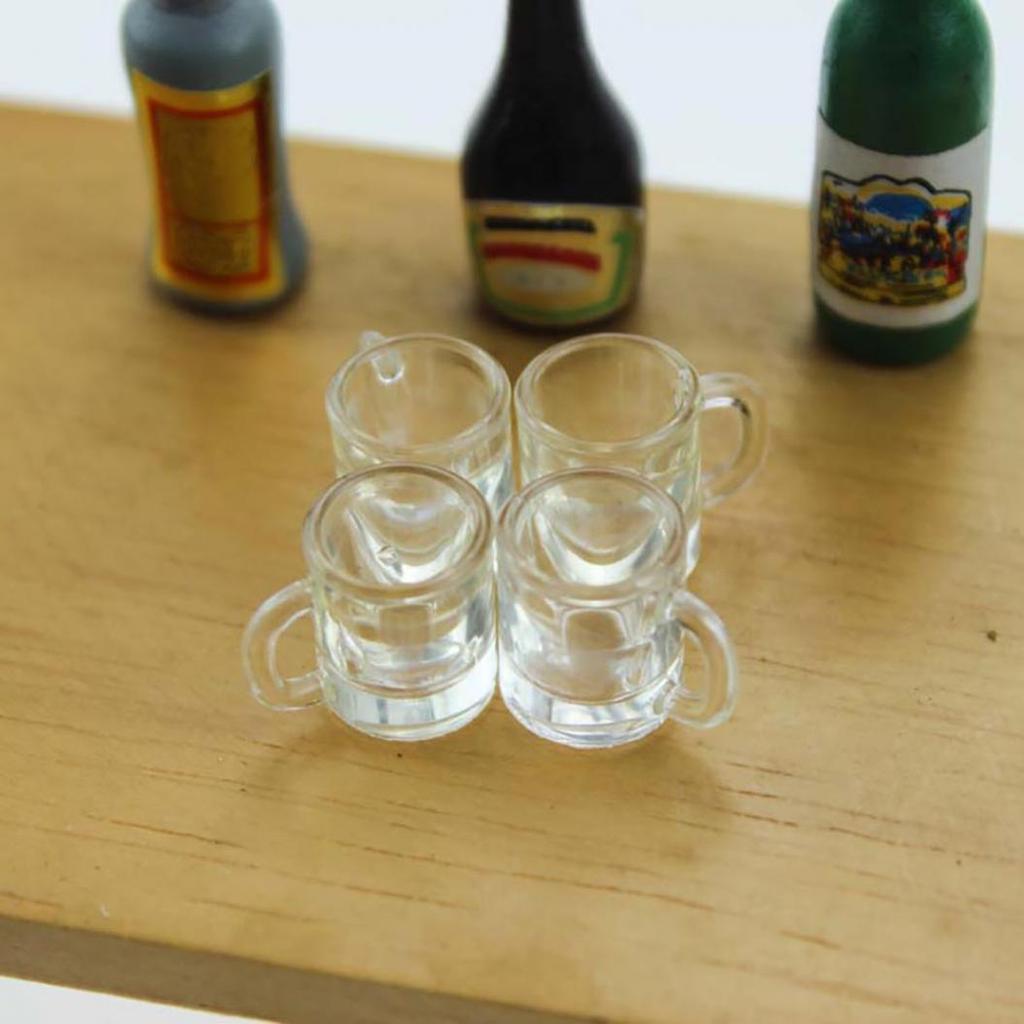 Миниатюрная пустая пивная кружка, чашка, аксессуары для кукольного домика, игрушка для ролевых игр